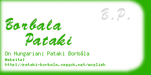 borbala pataki business card